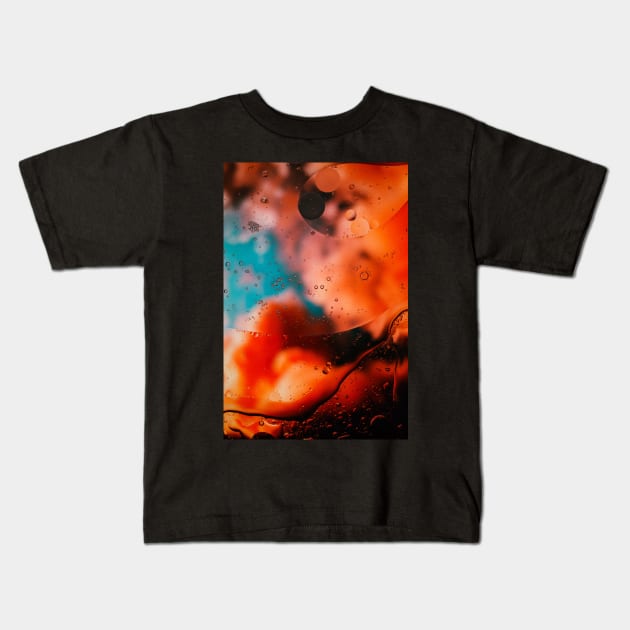 Orange Abstract Painting Kids T-Shirt by Islanr